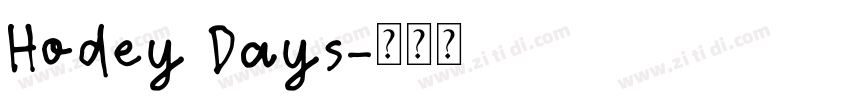 Hodey Days字体转换